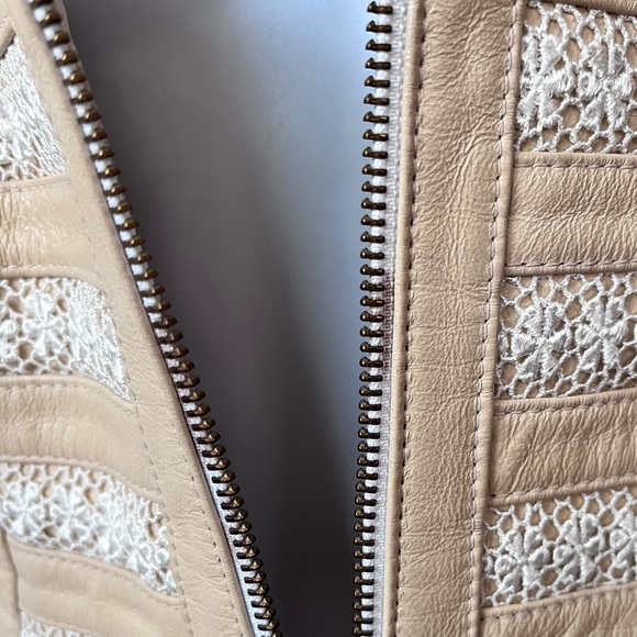 Vintage 90s SHAPE FX Women’s Whimsigoth Leather Bustier Corset Top Crochet Sz 10 - Picture 12 of 15